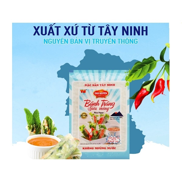 [HCM] Bánh tráng siêu mỏng Tinh Nguyên Super Laminated Rice Paper - Bịch 180g