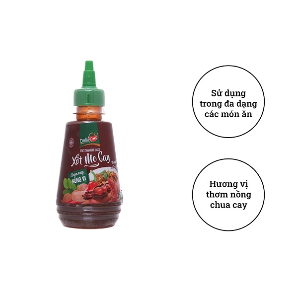 [HCM] Xốt me cay Dellycook Spicy Tamarind Sauce - Chai 300g