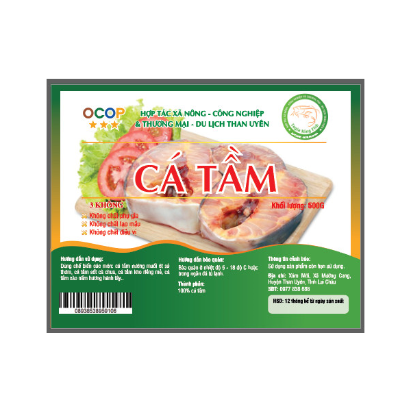 [HN] Cá tầm cắt khúc OCOP AA - Khay 500g