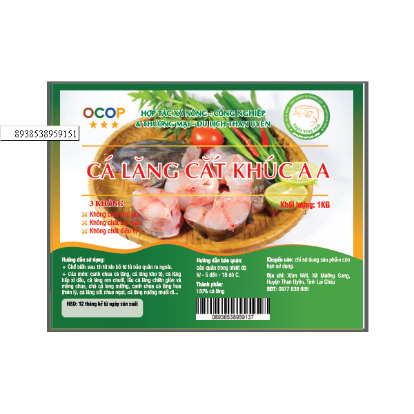 [HN] Cá lăng cắt khúc OCOP AA - Khay 1kg