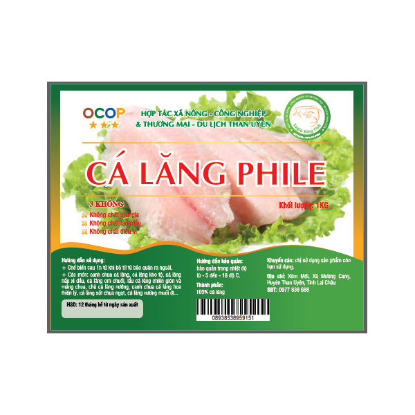 [HN] Cá lăng phi lê OCOP AA - Khay 1kg