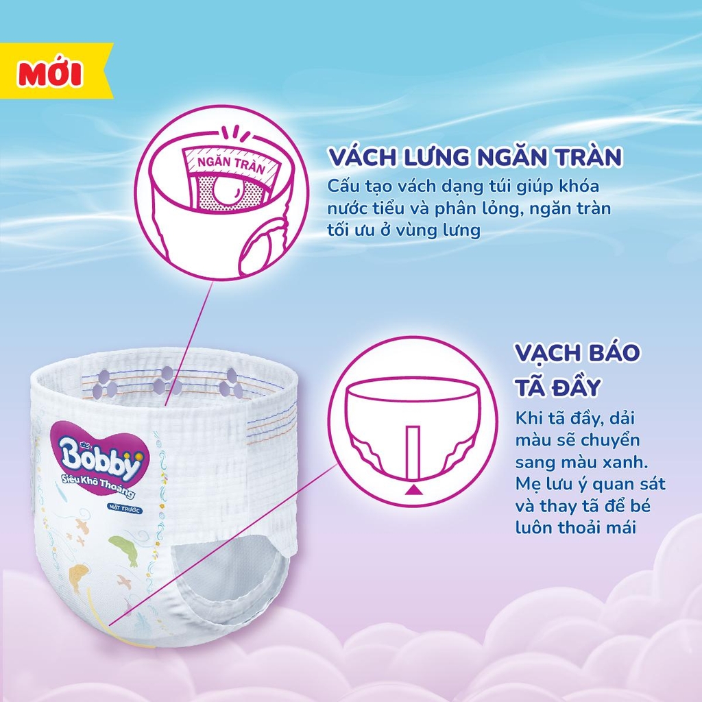 [COMBO 2] Bobby Tã bỉm quần M112/L96/XL84/XXL76 Siêu khô thoáng