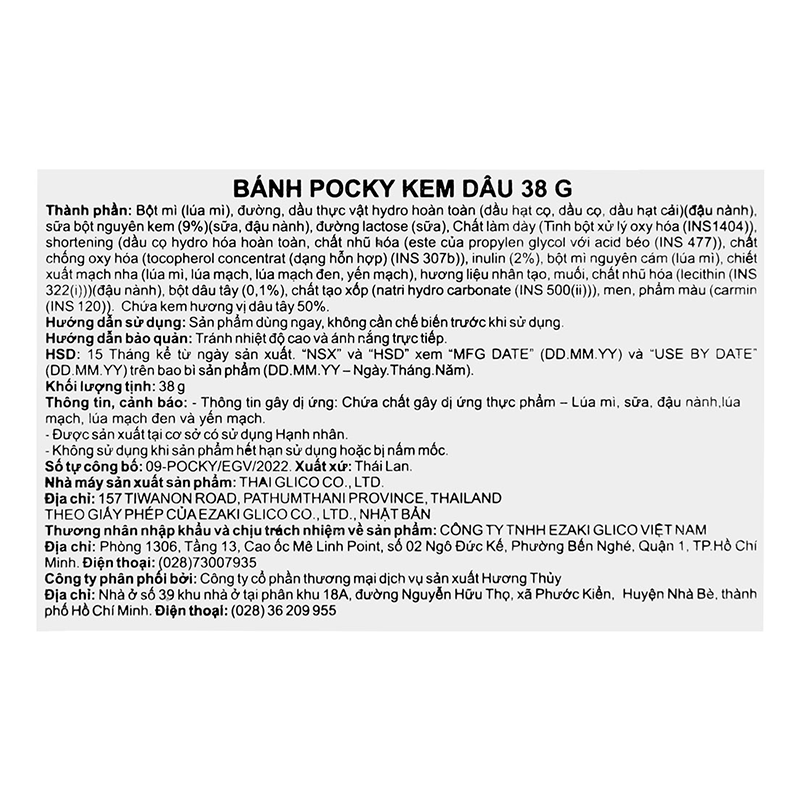 Bánh que Glico Pocky Vị Dâu hộp 38g 120 que