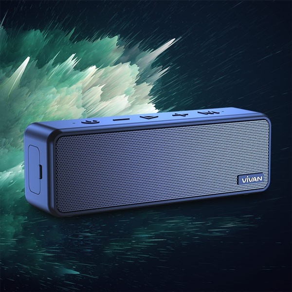 Loa TWS Bluetooth 5.0 VIVAN VS20 chuẩn chống nước IPX7 20W Hi-Fi Woofer 3600mAh 24h Playtime hỗ trợ thẻ nhớ & AUX