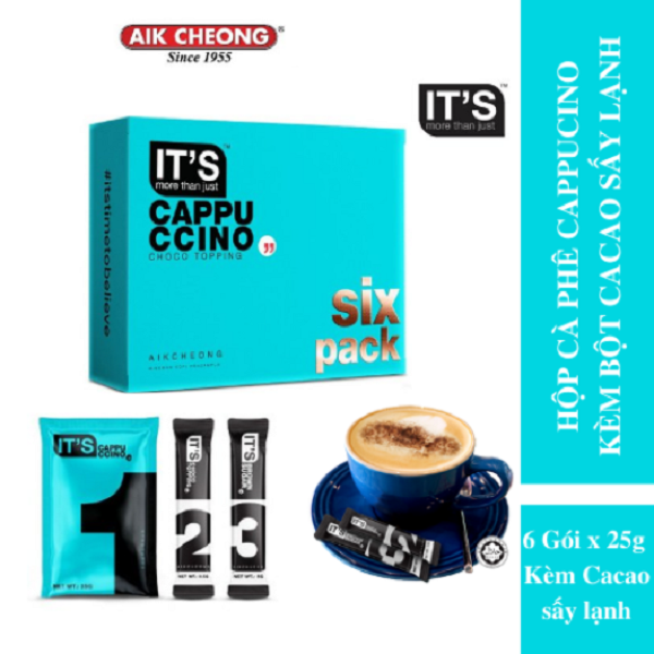 Hộp cà phê Aik Cheong Cappuccino 213g (6 gói x 25g)