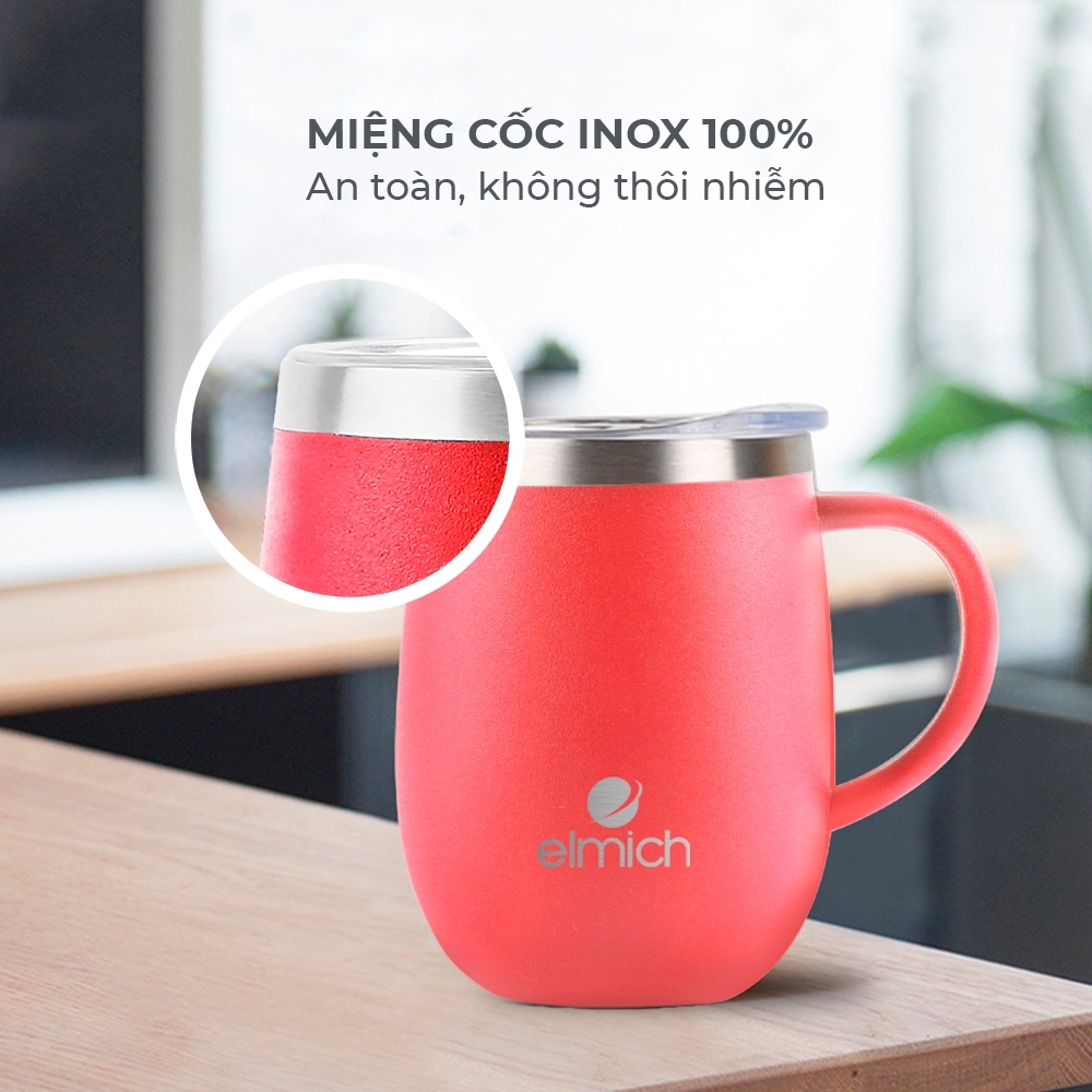 Cốc đôi giữ nhiệt inox 304 Elmich EL8020 dung tích 360ml