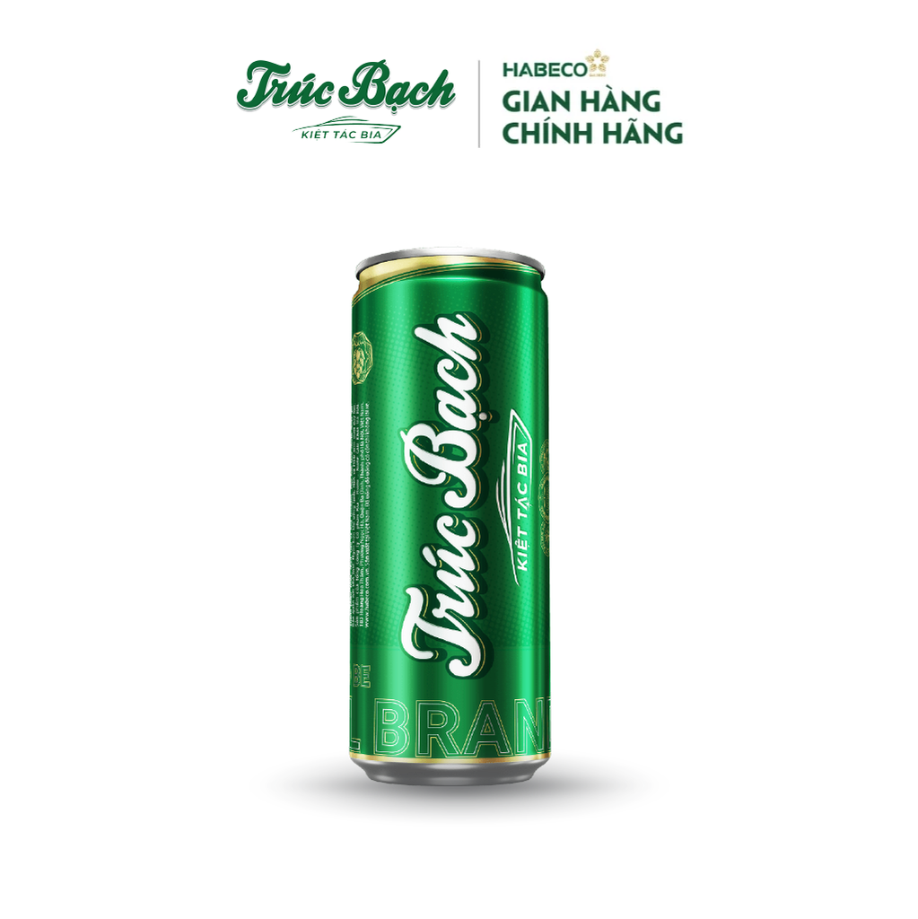 [THÙNG 24 LON] Trúc Bạch Bia Sleek Lon 330ml