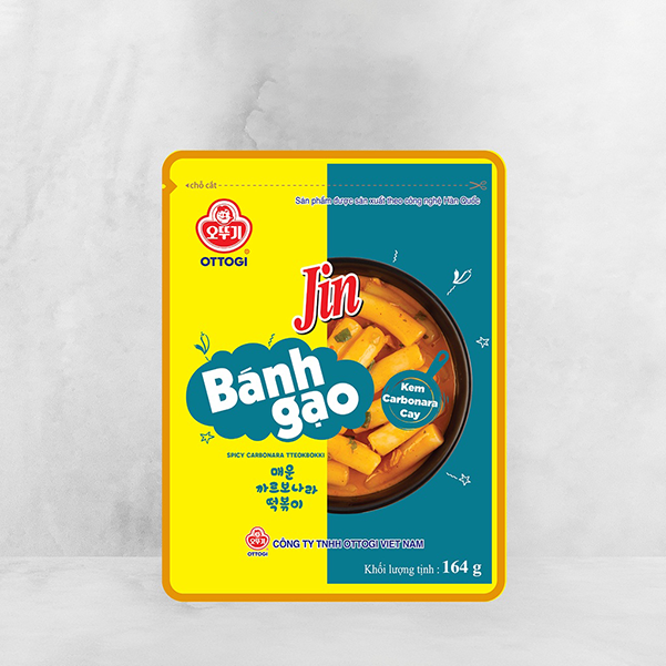 Bánh gạo Jin vị kem carbonara Ottogi - Gói 164g