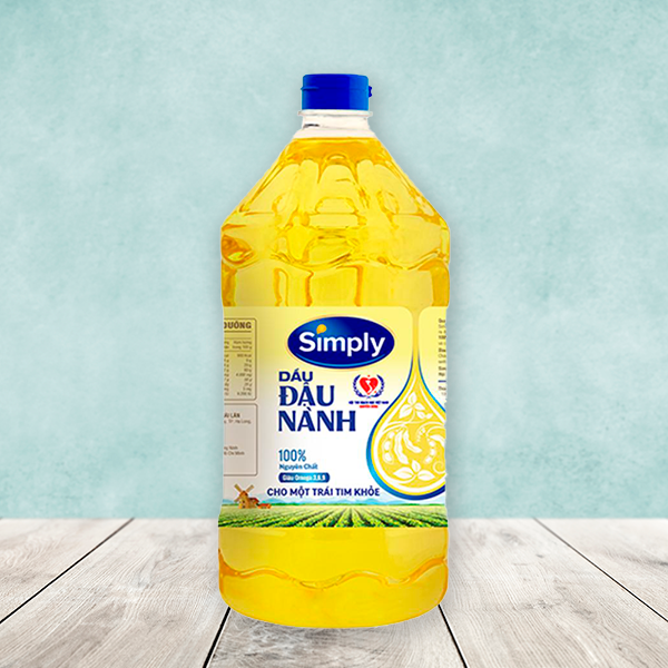[THÙNG 6 CHAI] Dầu đậu nành Simply 100% nguyên chất 2L