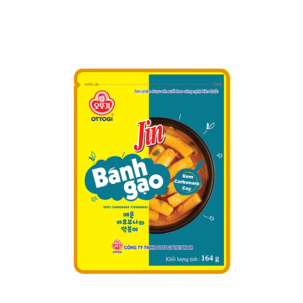 Bánh gạo Jin vị kem carbonara Ottogi - Gói 164g