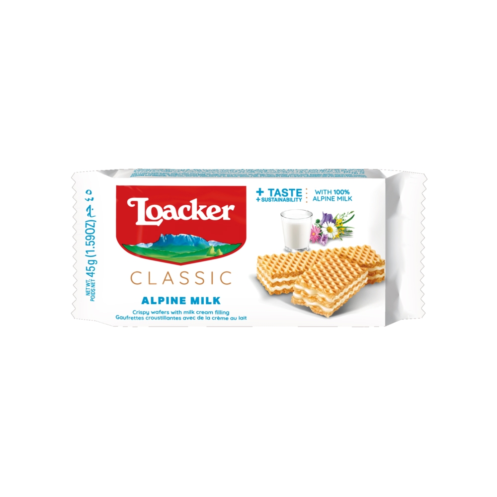 Bánh xốp Loacker Classic Milk 45g