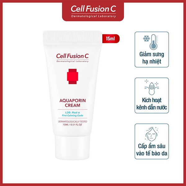 Kem dưỡng cấp ẩm & dịu da khẩn cấp Cell Fusion C Aquaporin Cream 15ml