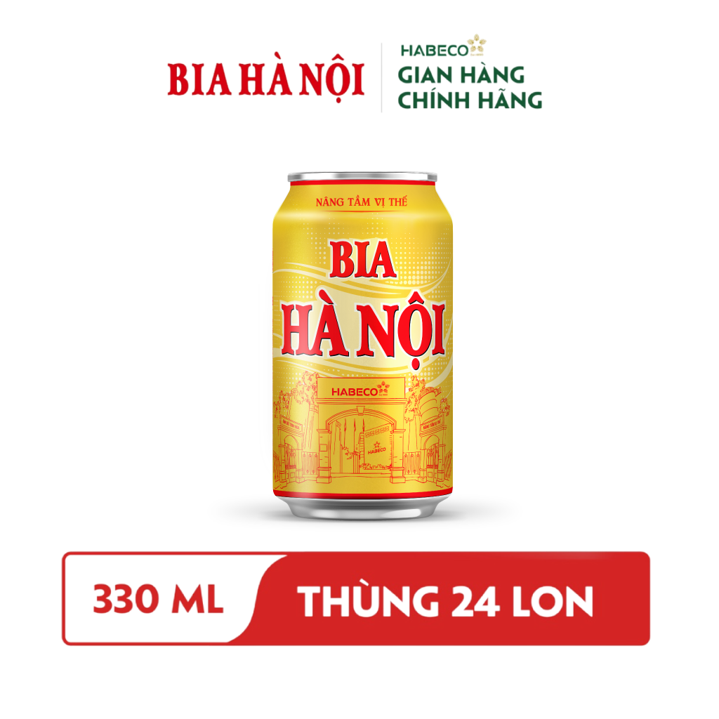 [Thùng 24 lon] Hà Nội Bia Lon 330ml