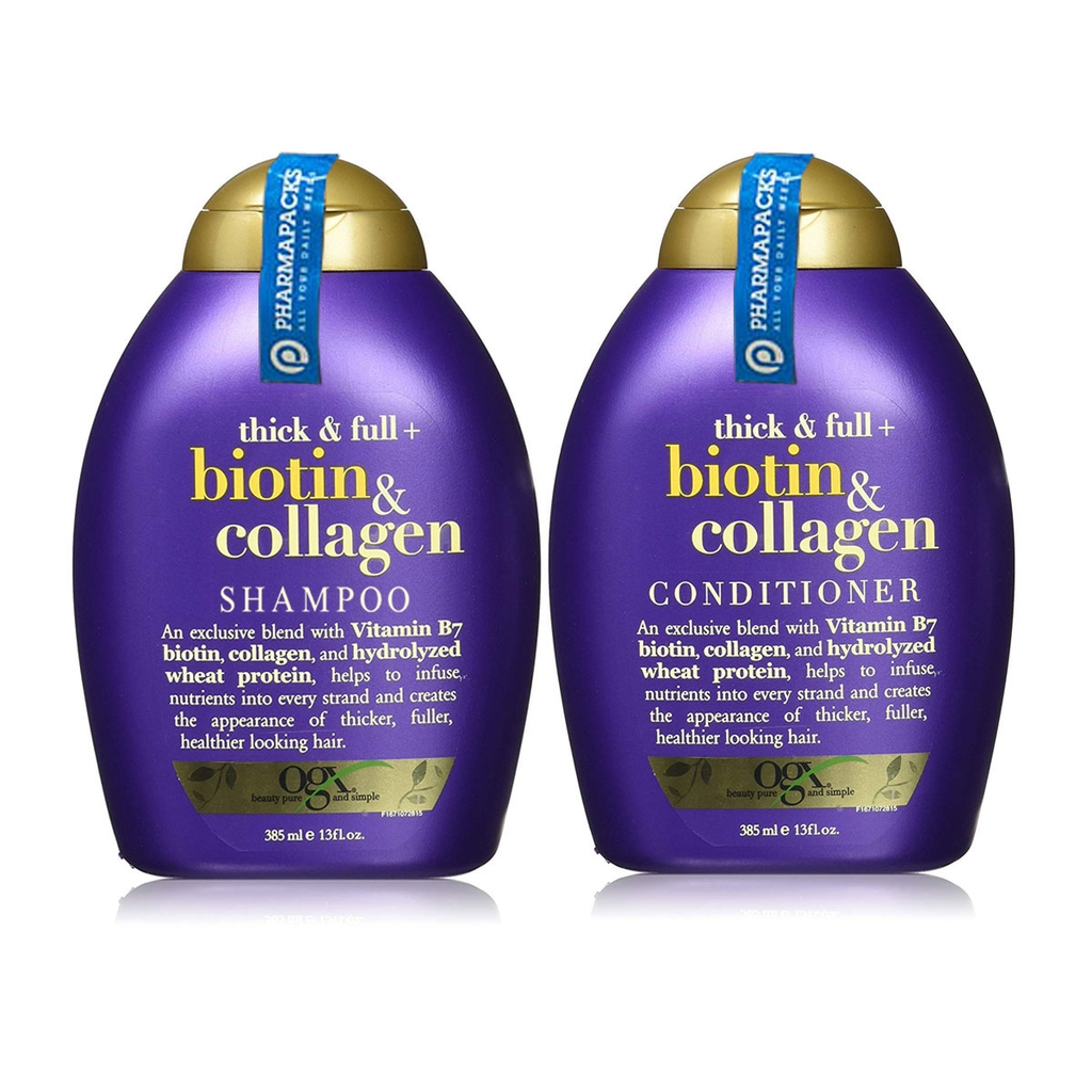 [HCM] Combo Dầu gội xả OGX Biotin Thick & Full 385ml x 2