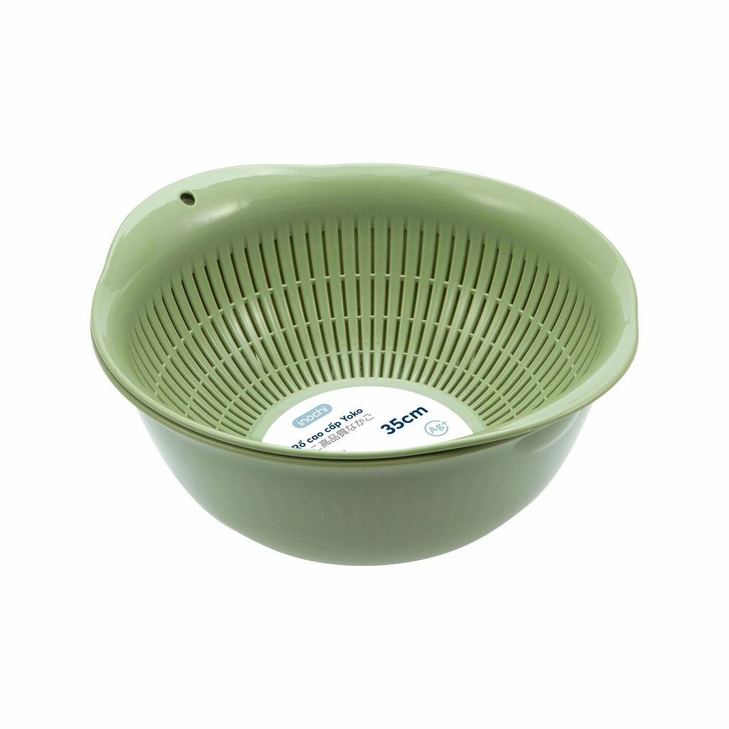 Bộ thau rổ cao cấp Yoko 35cm - Trắng kem