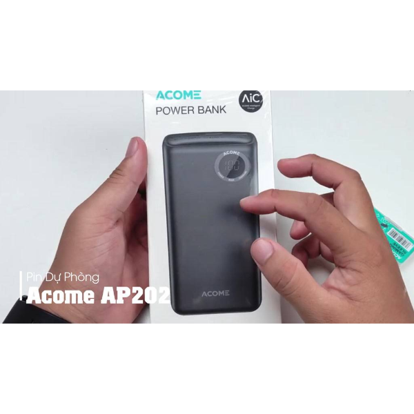 Pin sạc dự phòng dung lượng 20000mAh ACOME AP202 - Đen