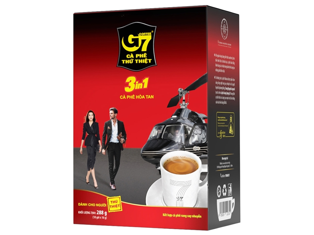 [THÙNG 24 HỘP] G7 Cà Phê Hòa Tan 3in1 Hộp 288g (18 gói x 16g)