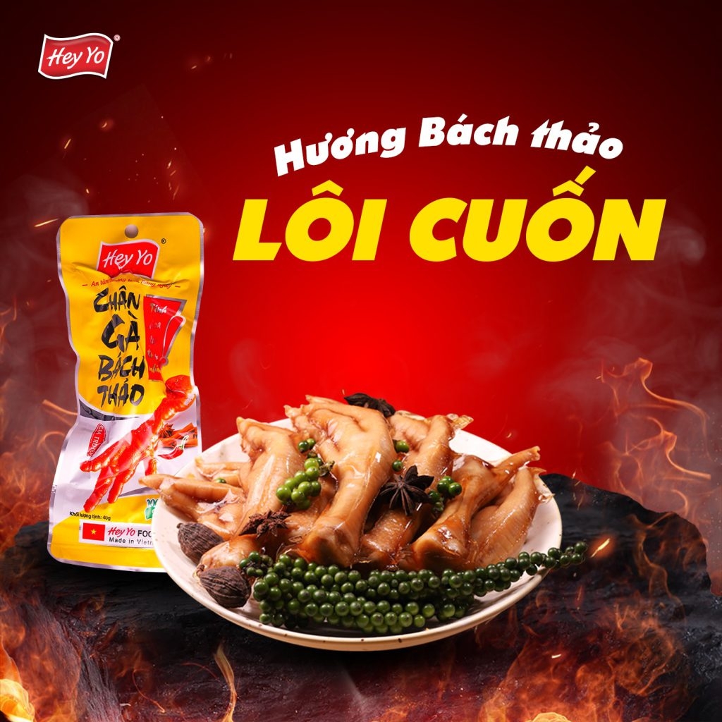 Chân gà Hey Yo nhất tâm vị bách thảo 40g
