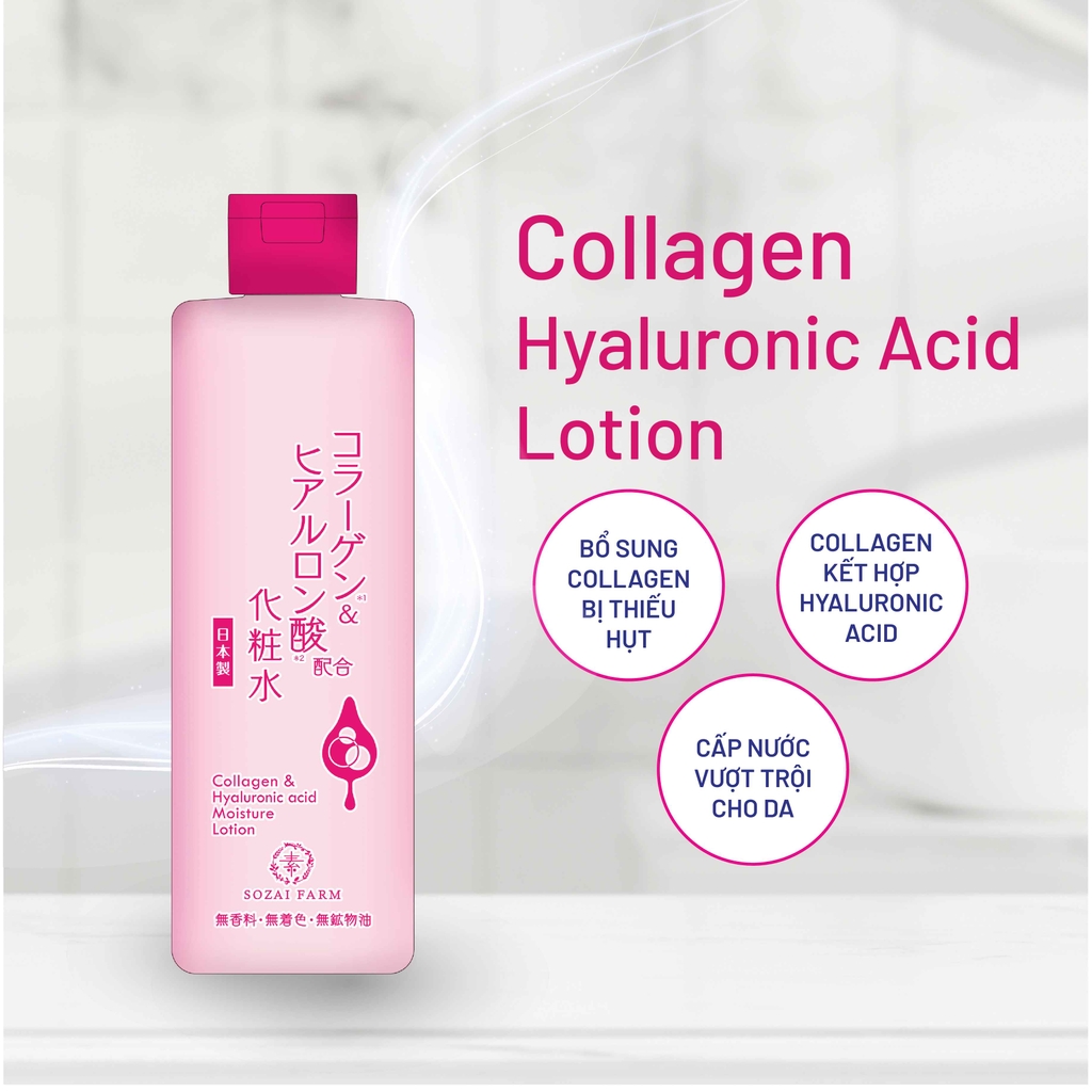 Sữa dưỡng da Nhật Bản Sozai Farm cung cấp Collagen và độ ẩm 180ml