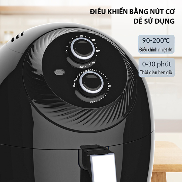 Nồi chiên không dầu Viet Star VS-666 - 3.5L - Đen