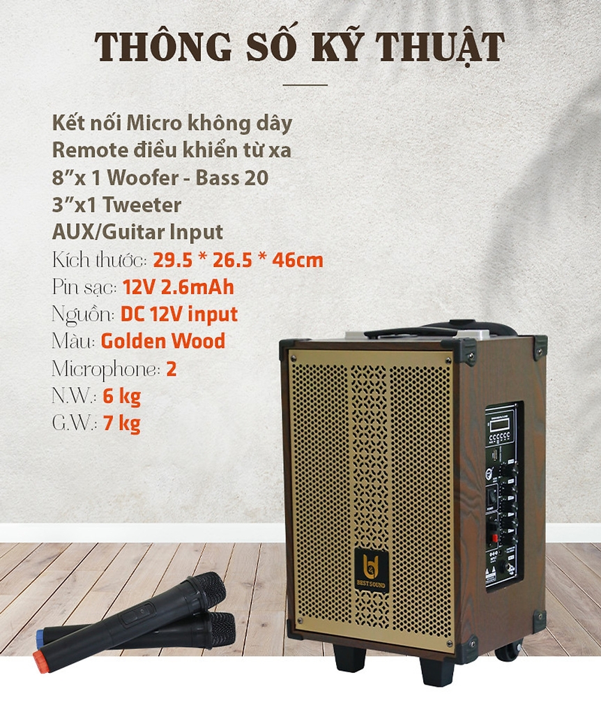 Loa kéo bass 8 inch Best Sound BD-9080