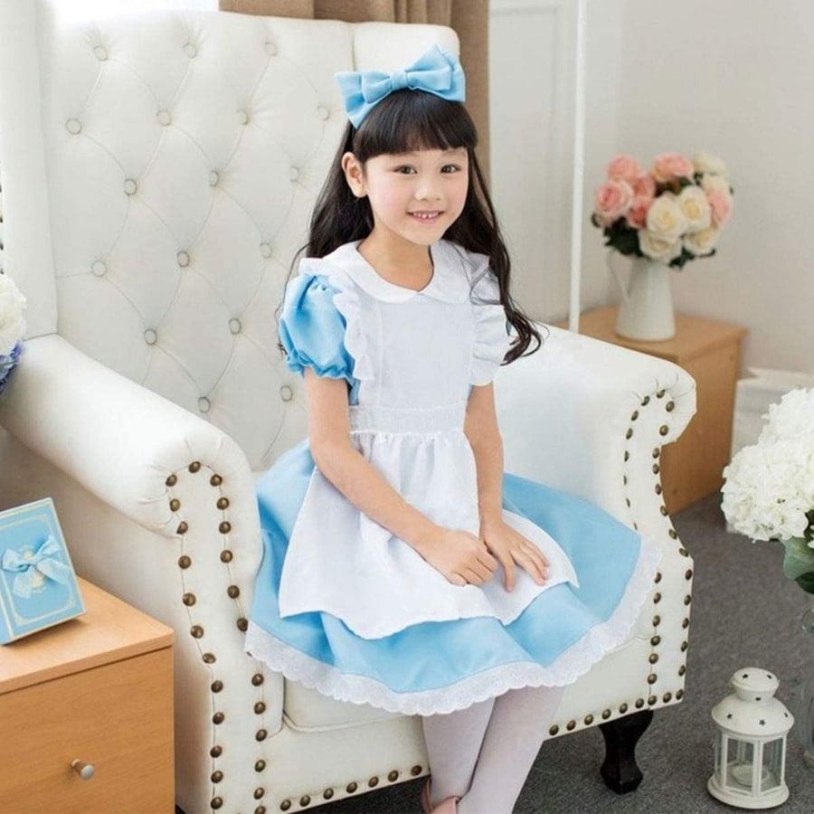 Trẻ em váy công chúa váy bé gái fluffy sinh nhật hoa cô gái trắng che mặt  mùa hè cô gái nhỏ chủ trang phục váy trẻ em 10 tuổi | Tàu