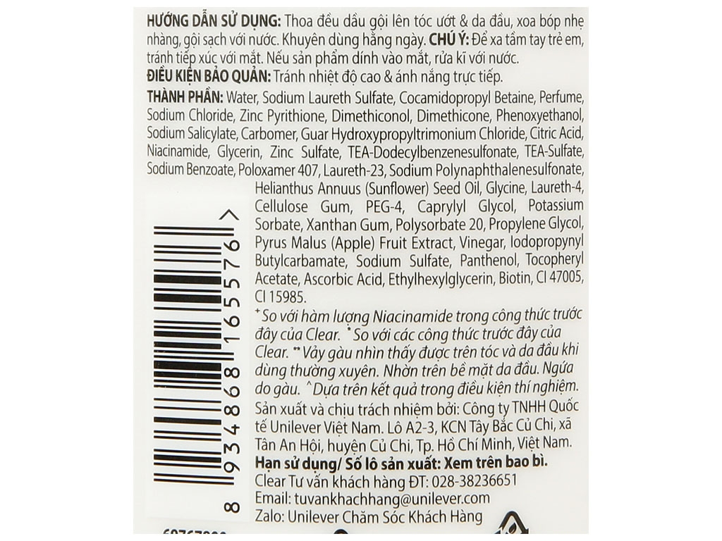 Dầu gội Clear 48 giờ sạch gàu ngứa 630g