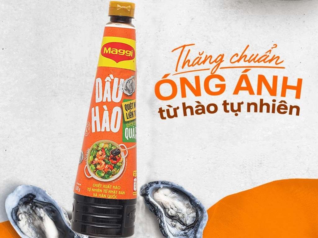 Dầu Hào Maggi Chai 530g từ hào tự nhiên Nhật Bản và Hàn Quốc