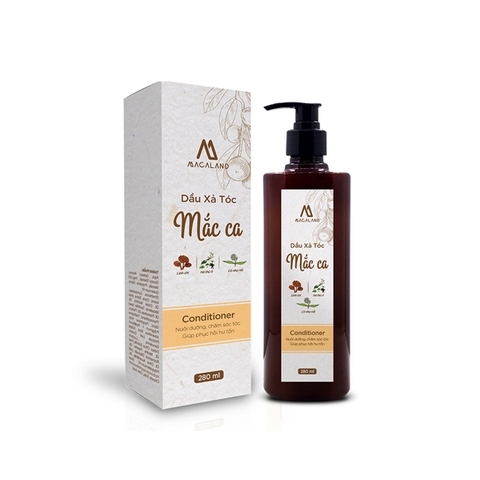 [HCM] Combo Dầu gội bồ kết dưỡng tóc và Dầu xả tóc mắc ca Maccaland 280ml x 2