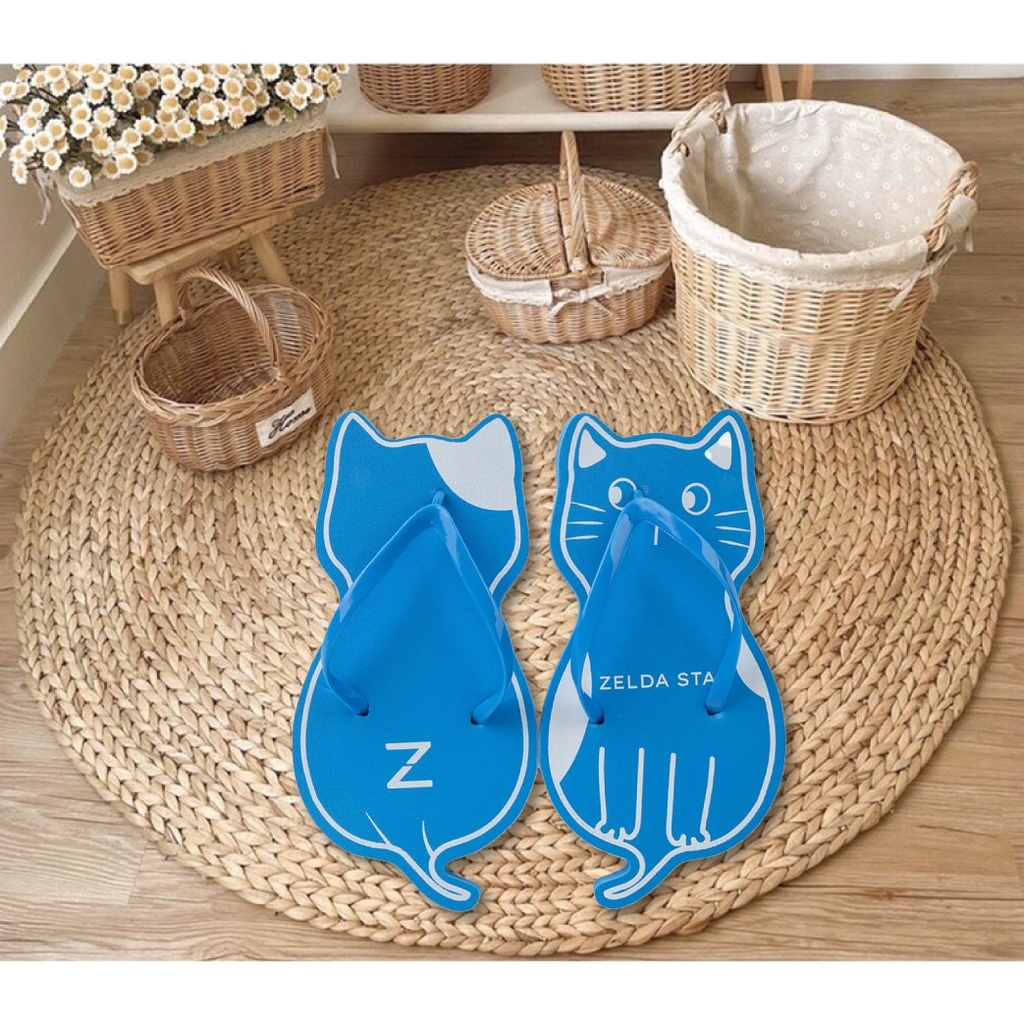 Dép xốp hình con mèo Zelda Star - DX0380321 - Xanh