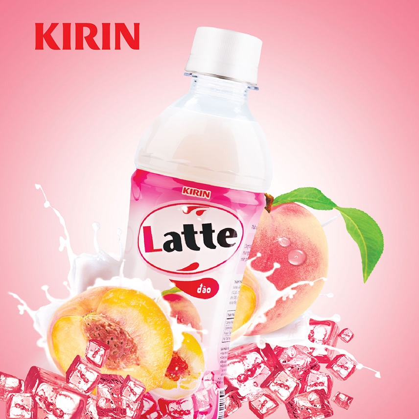 [Thùng 24 chai] Kirin Latte Thức Uống Đào Sữa Chai 480ml_210210