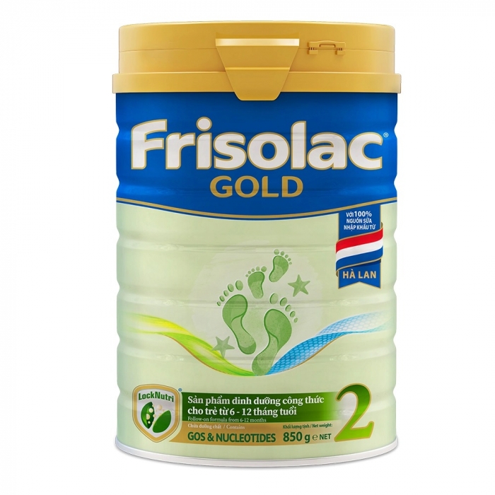 Sữa bột Frisolac Gold số 2 cho bé từ 6 - 12 tháng - 850g