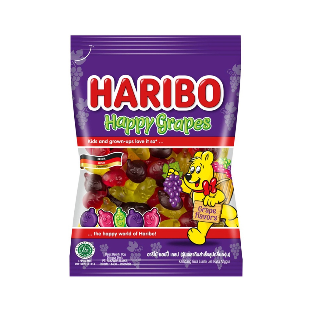 Kẹo dẻo Haribo Happy Grapes 80g