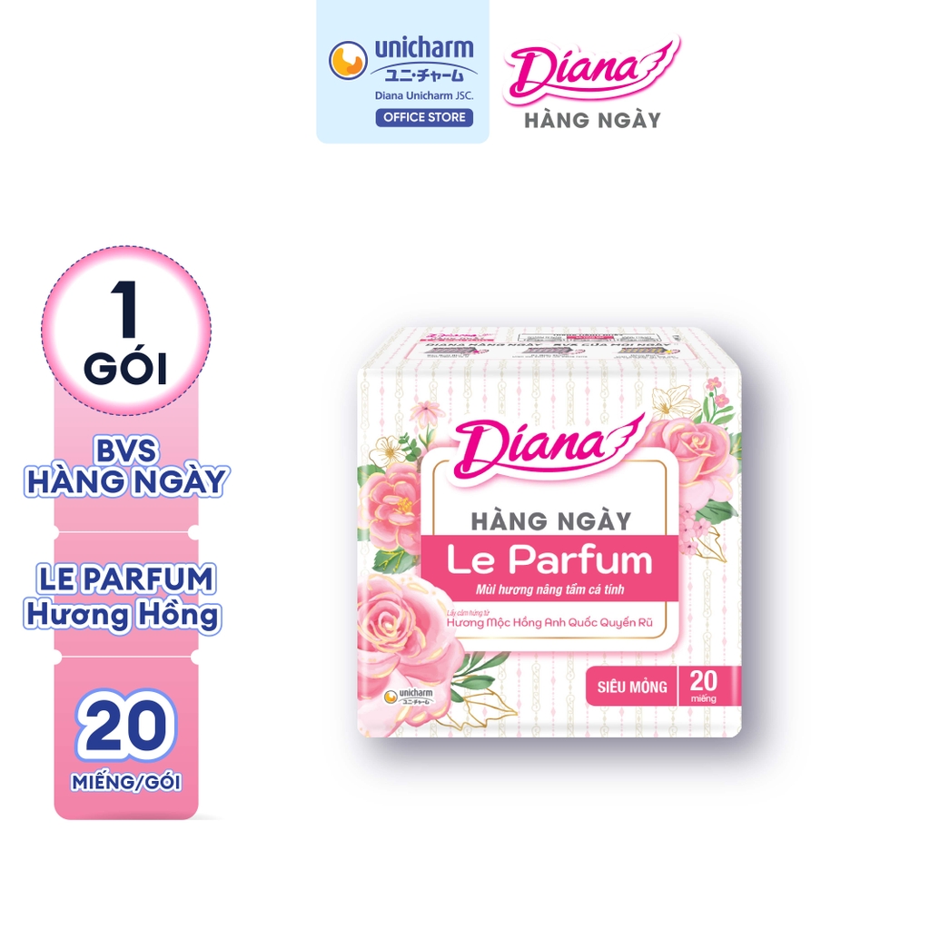 Diana Băng vệ sinh hàng ngày Le Parfum gói 20 miếng nhài/ mộc hồng