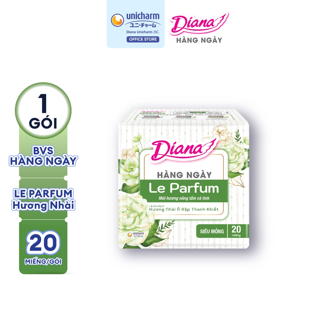 Diana Băng vệ sinh hàng ngày Le Parfum gói 20 miếng nhài/ mộc hồng