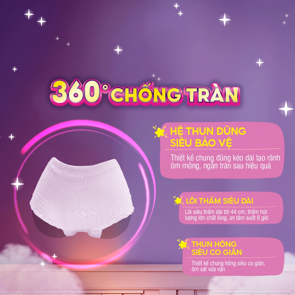 Băng vệ sinh Diana Băng quần Comfy Night S-M/ M-L gói 2 miếng