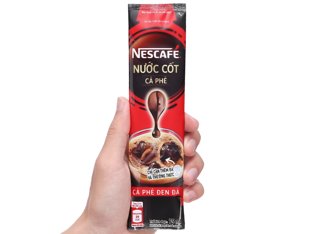 NESCAFE Nước cốt cà phê đen 5*75ml (Hộp 375ml)