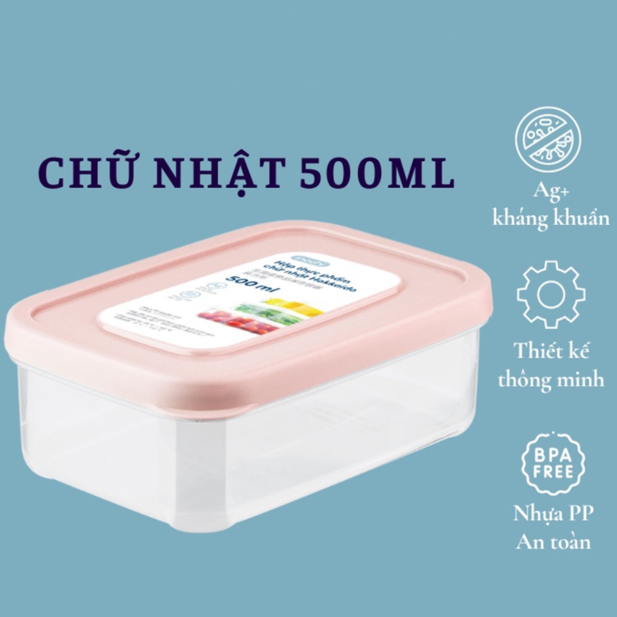 Hộp thực phẩm chữ nhật Hokkaido 500ml