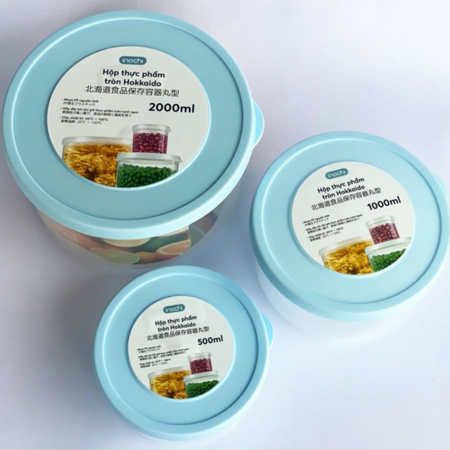 Hộp thực phẩm tròn Hokkaido 2000ml