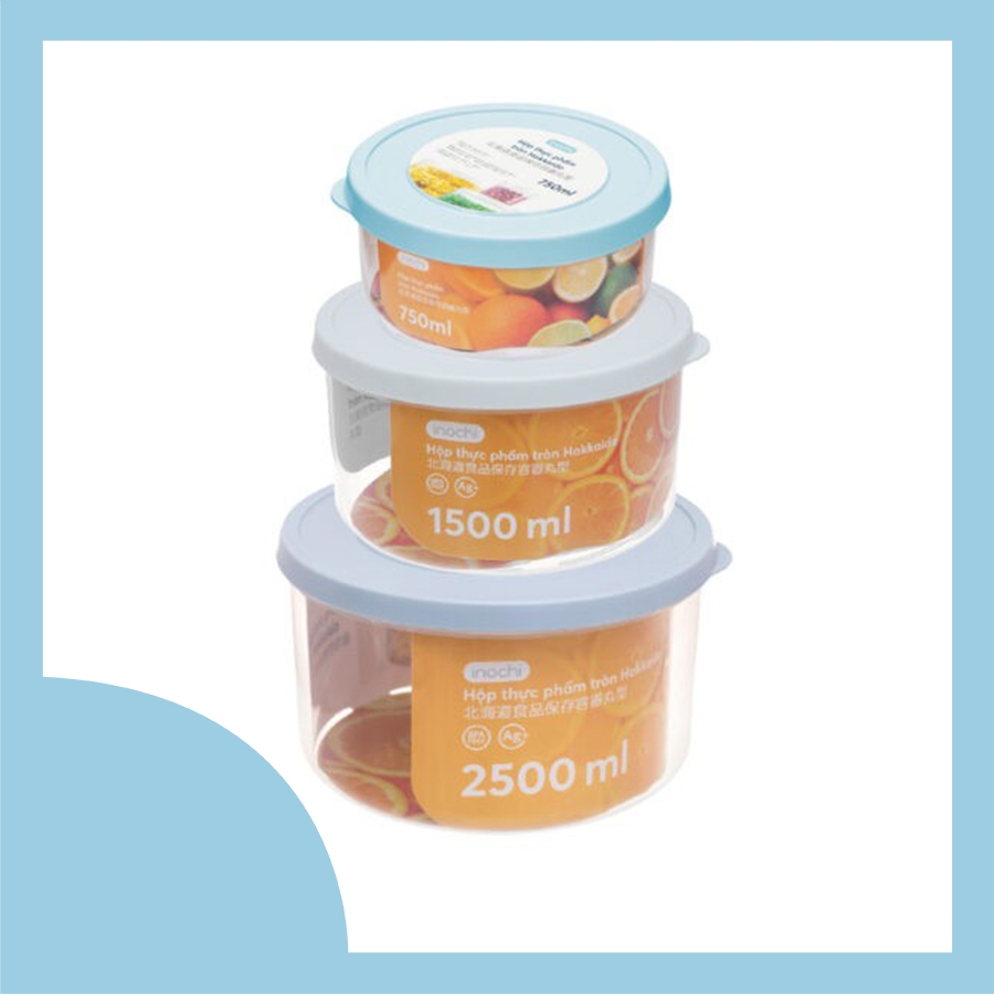 Hộp thực phẩm tròn Hokkaido 1500ml