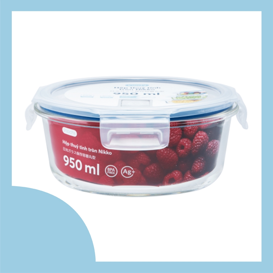 Hộp thuỷ tinh tròn Nikko 950ml