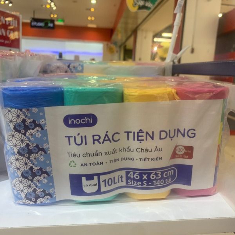 Lô túi rác màu tiện dụng Soji 4 x 10L