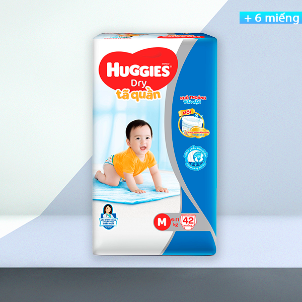 [Tặng thêm 6 miếng] Tã/bỉm quần Huggies M42