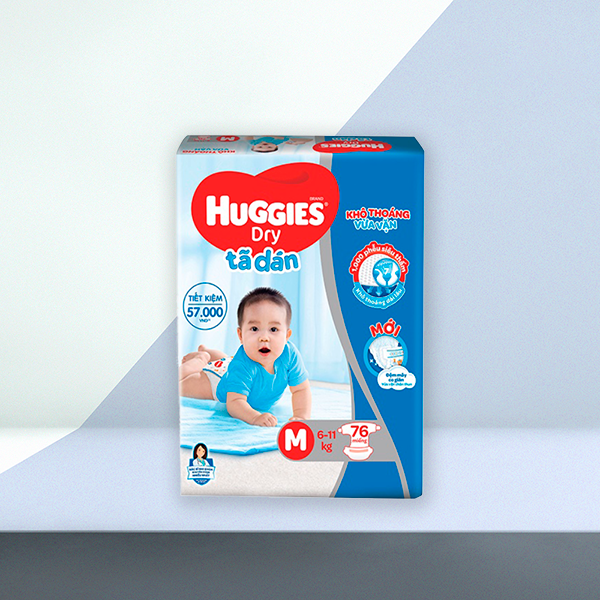 Tã/bỉm dán Huggies M76