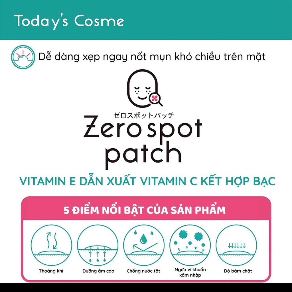 Miếng dán mụn Nhật Bản ZERO SPOT PATCH 54 miếng