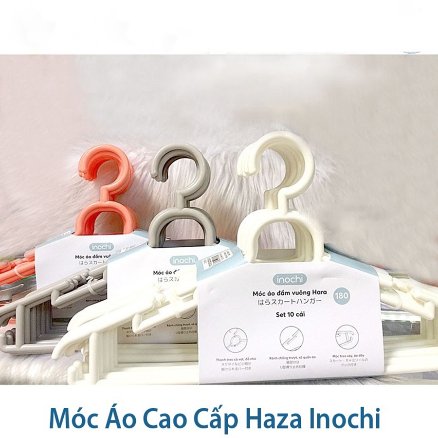 Móc áo đầm Hara 180 (Lốc 10 cái) - Trắng