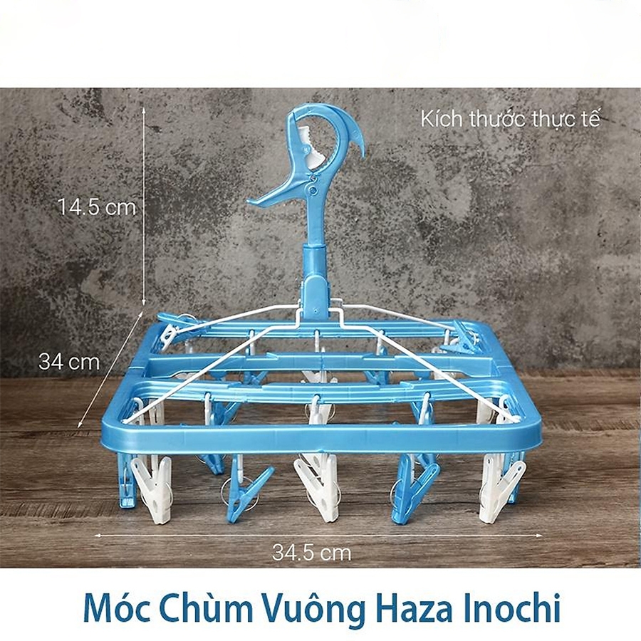 Móc chùm vuông gập Hara - Xanh