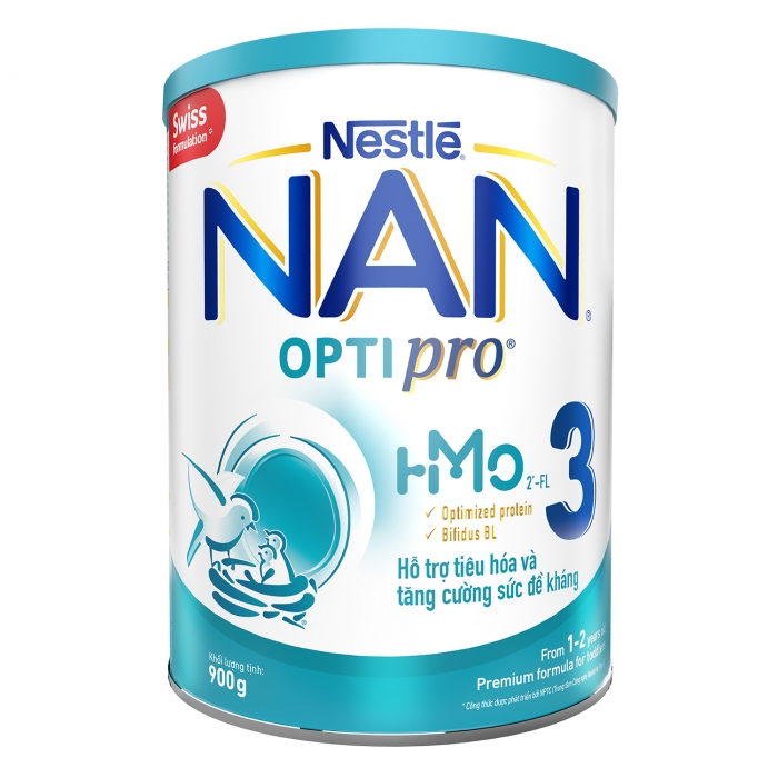 Sữa bột Nestle Nan số 3 cho bé từ 1 - 2 tuổi - 900g