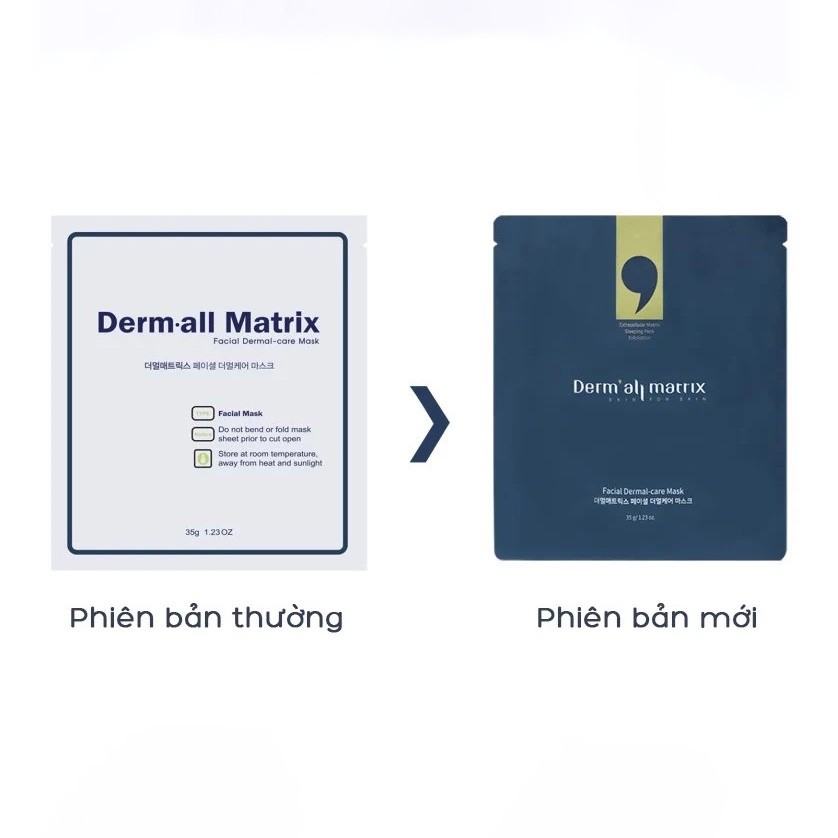 Mặt Nạ Derm All Matrix dưỡng ẩm chuyên sâu Facial Dermal Care Mask - Hộp 4 miếng