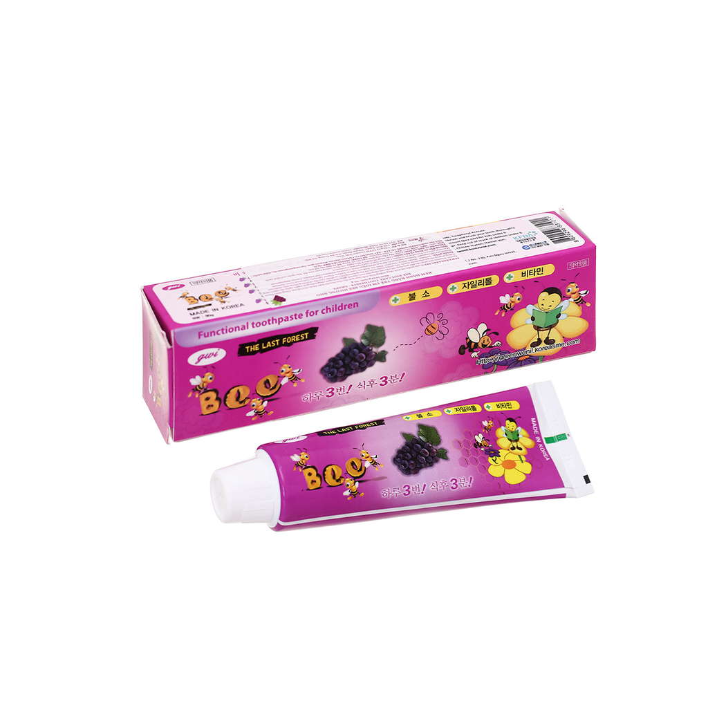 Combo 6 hộp kem đánh răng trẻ em Bee hương nho 90g